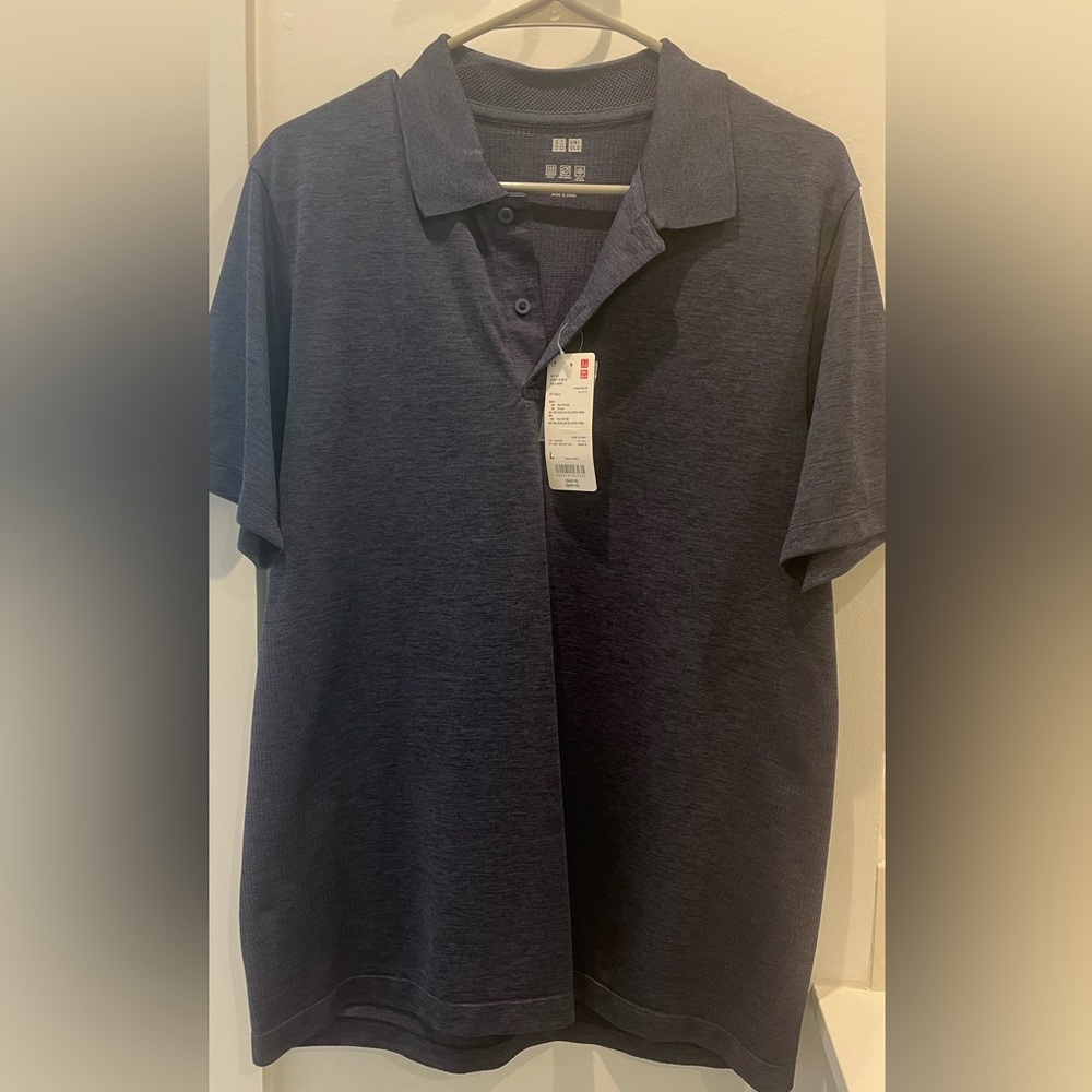 UNIQLO DRY Grey Short Sleeve Polo Shirt – Size L